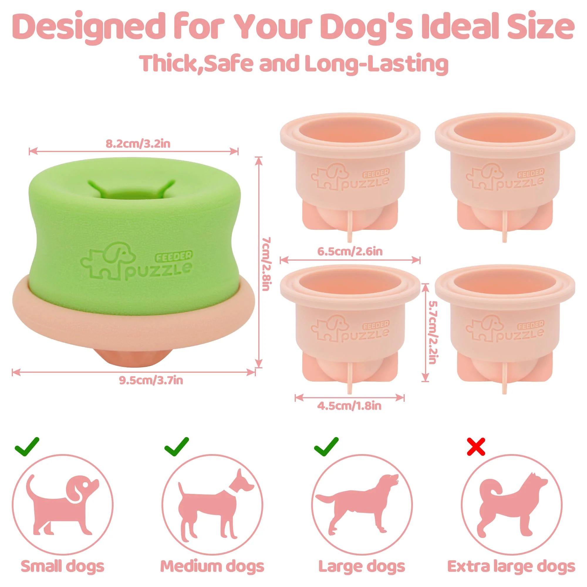 Puzzle Lickpop Pink, Interactive Enrichment Dog Toys, Slow Feeding, Treat Dispensing, and Freezable Fun to Keep Them Busy,Pink - Image 5